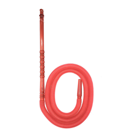 Coral pink disposable hookah hose from The Premium Way, combining style with a premium shisha experience.