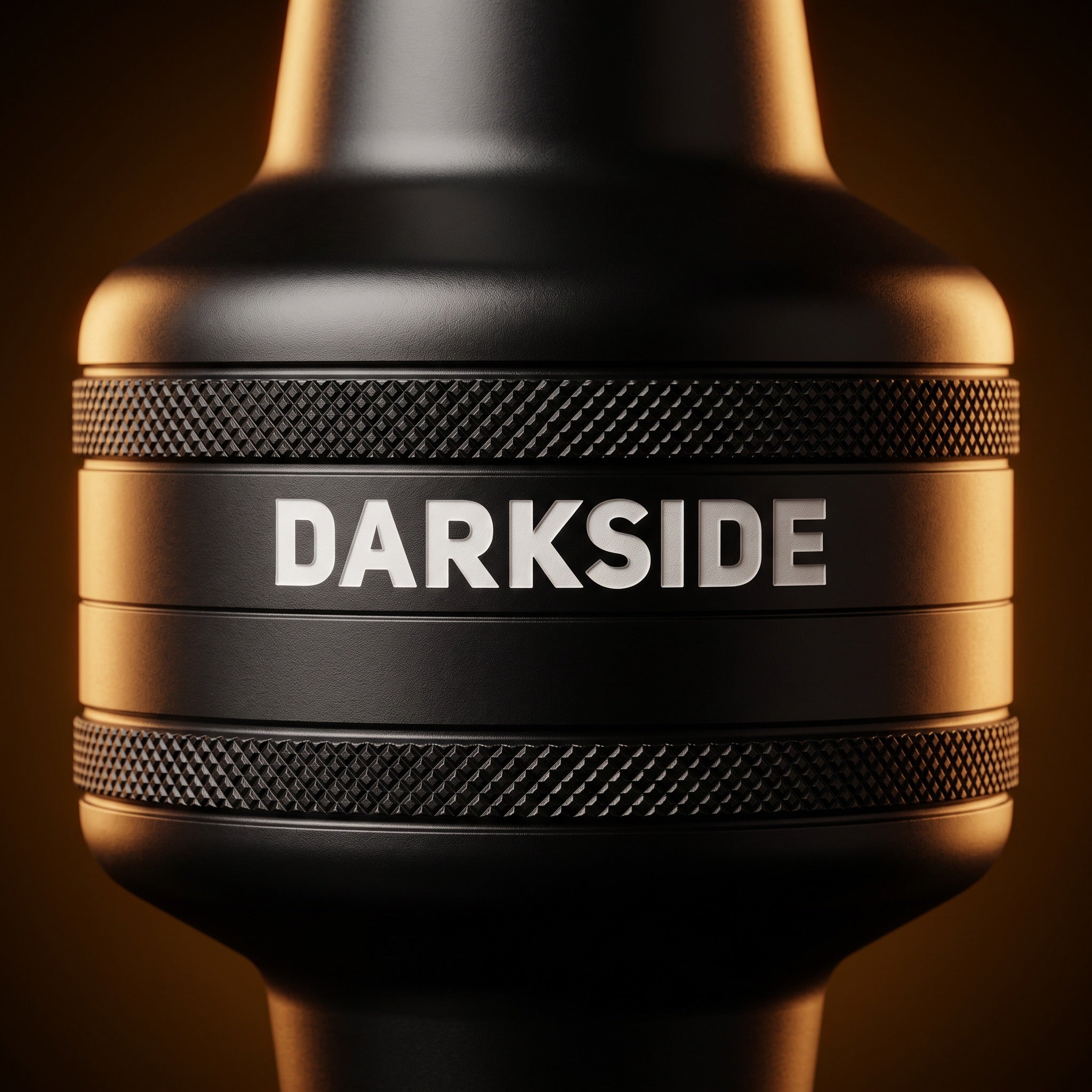 Darkside D-Catcher knurled aluminium band detail with raised DARKSIDE wordmark, The Premium Way