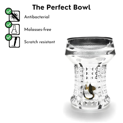 Dschinni Nero Crystal Glass Shisha Head Set with Vulcan Air