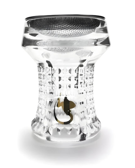 Dschinni Nero Crystal Glass Shisha Head Set with Vulcan Air