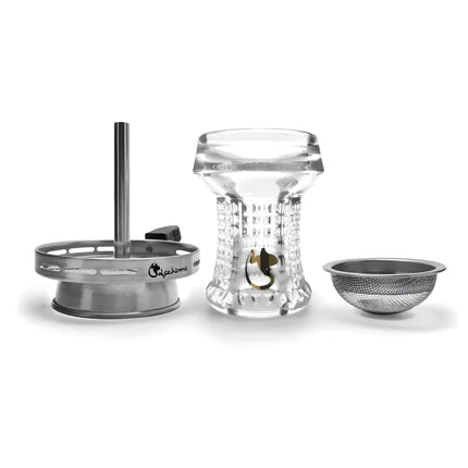 Dschinni Nero Crystal Glass Shisha Head Set with Vulcan Air