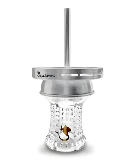 Dschinni Nero Crystal Glass Shisha Head Set with Vulcan Air