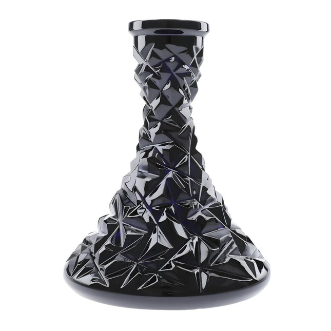 Essentials - Diamond-Cut Black Glass Shisha Base - The Premium Way