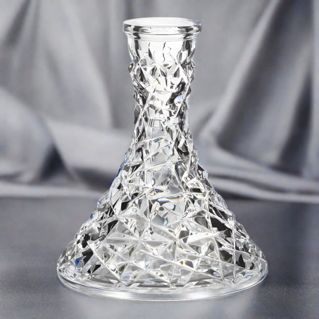Essentials - Diamond-Cut Clear Glass Shisha Base - The Premium Way