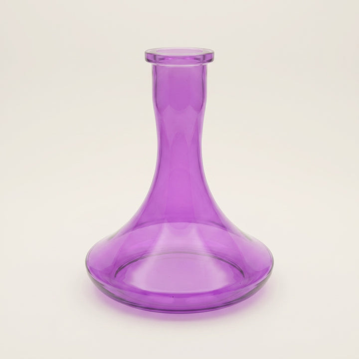 Essentials Purple Russian shisha vase, vivid amethyst hand-blown glass with tall sculpted neck and wide flared base, 45mm Russian fit
