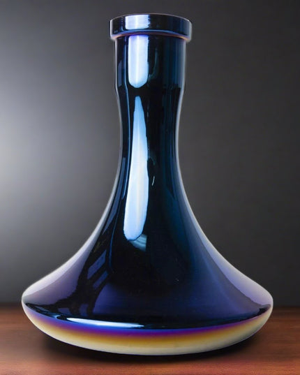 Essentials - Russian Style Shisha Base / Vase - Blue Chrome - The Premium Way