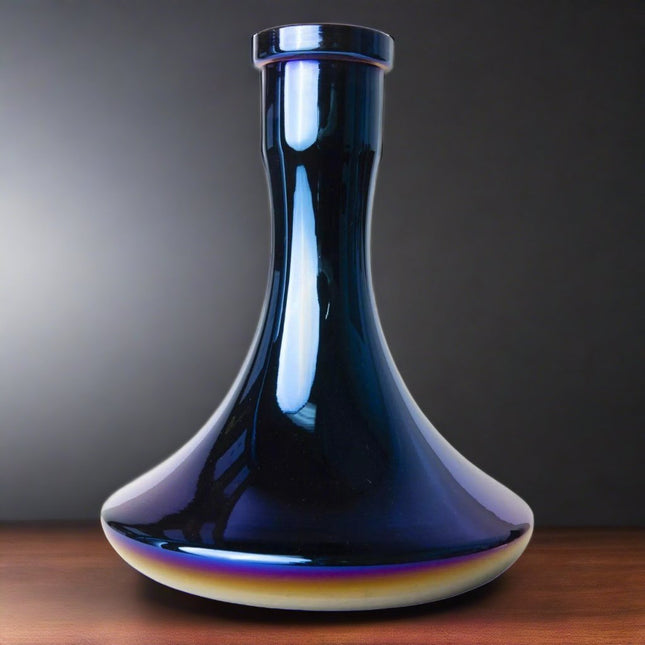 Essentials - Russian Style Shisha Base / Vase - Blue Chrome - The Premium Way