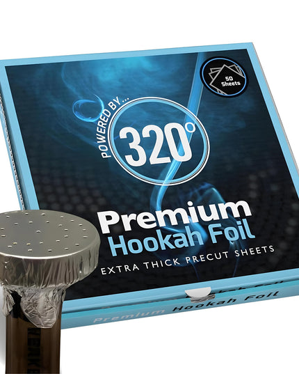 320° Premium Hookah Foil Pack with Easy-Open Lid for Effortless Shisha Preparation by The Premium Way