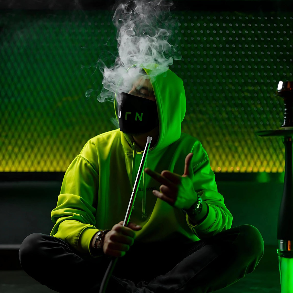 Hooligan Black Baseball Bat Hookah - Sitting, image 26 of 30