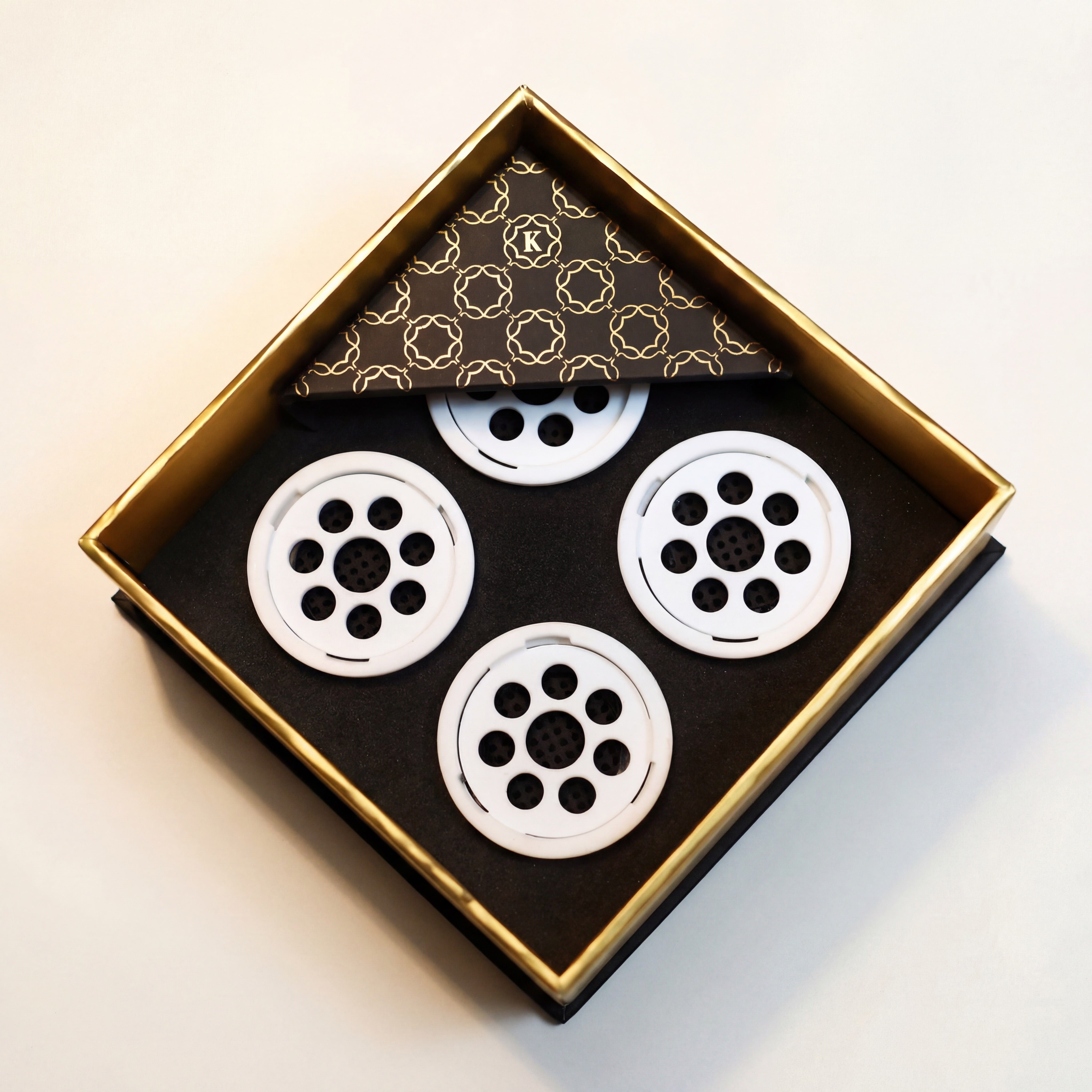 Kaloud Ayara Large pods 4-pack in premium black box with gold trim and patterned inner sleeve — The Premium Way