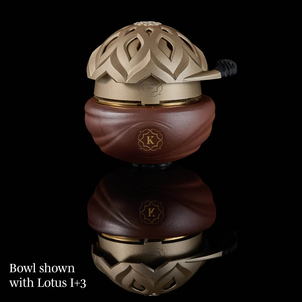 Kaloud Samsaris Kore Qì Short red clay hookah bowl paired with Kaloud Lotus I+3 heat management device