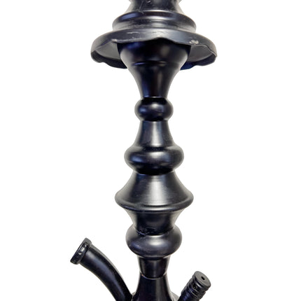 Close-up of the Khalil Mamoon Black Shareef Hookah hose connection, showing the sturdy and seamless fit.