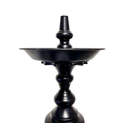 Detail view of the mouthpiece of the Khalil Mamoon Black Shareef Hookah, featuring smooth and clean finishes.