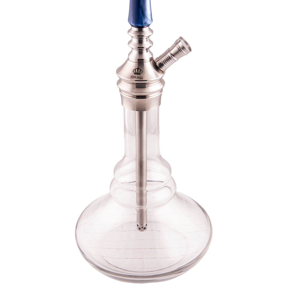 King Buzz Sapphire Tide hookah glass base downstem and purge valve — The Premium Way, image 7 of 13
