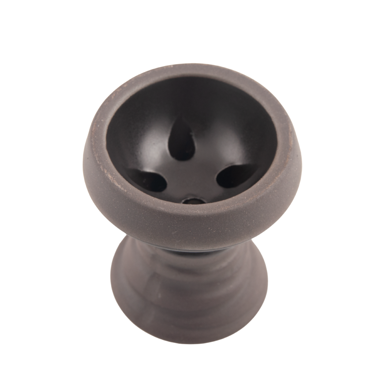 King Buzz Sapphire Tide hookah stone-effect clay bowl multi-hole angled view — The Premium Way, image 12 of 13