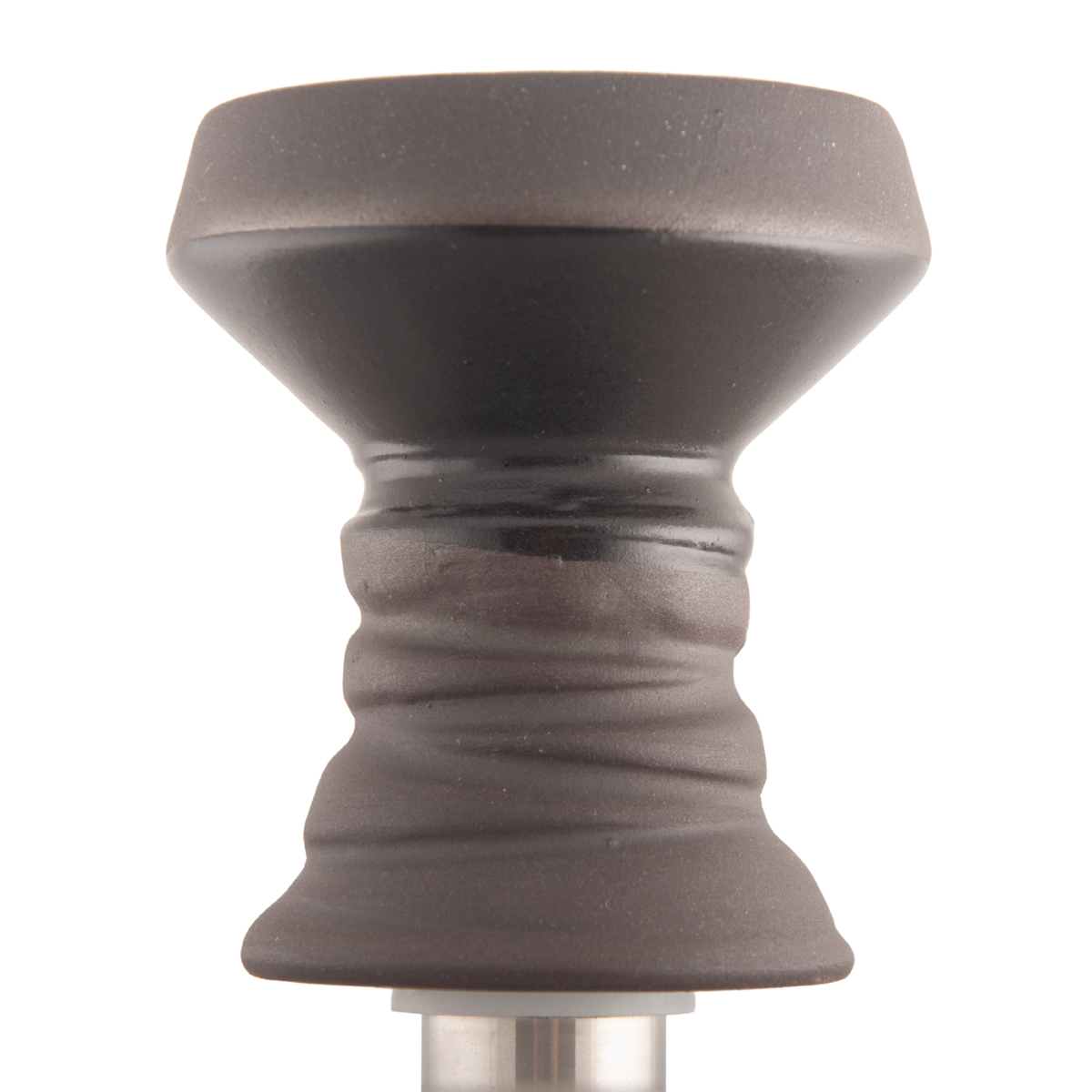 King Buzz Sapphire Tide hookah stone-effect clay bowl side view — The Premium Way, image 11 of 13