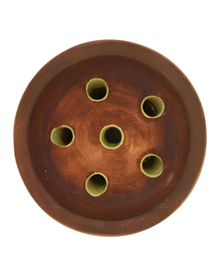 Top view of Kong Turkish Boy Yellow Hookah Bowl, showing the bowl’s inner layout and capacity for shisha flavour.