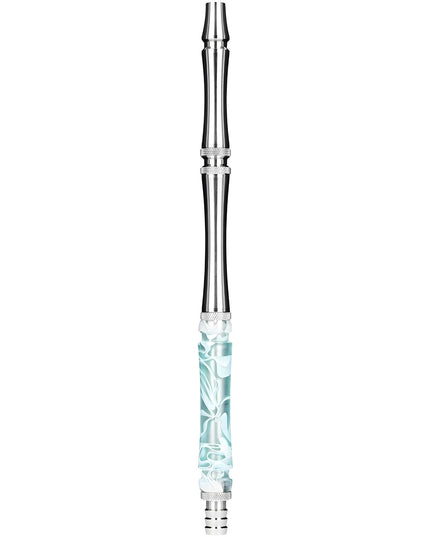 Moze Stainless Steel Mouthpiece with Wavy Mint Epoxy Resin - Full View