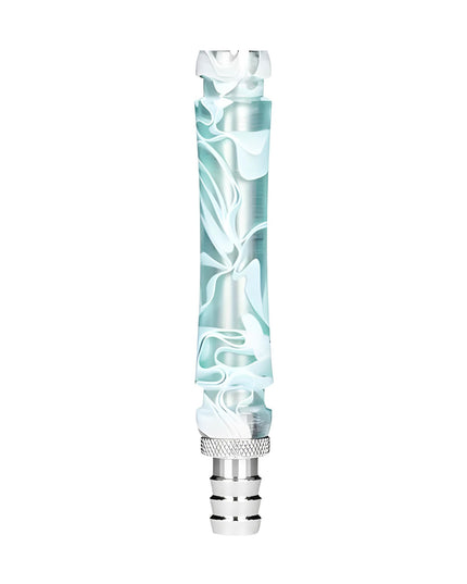 Moze Stainless Steel Mouthpiece with Wavy Mint Epoxy Resin - Detailed View