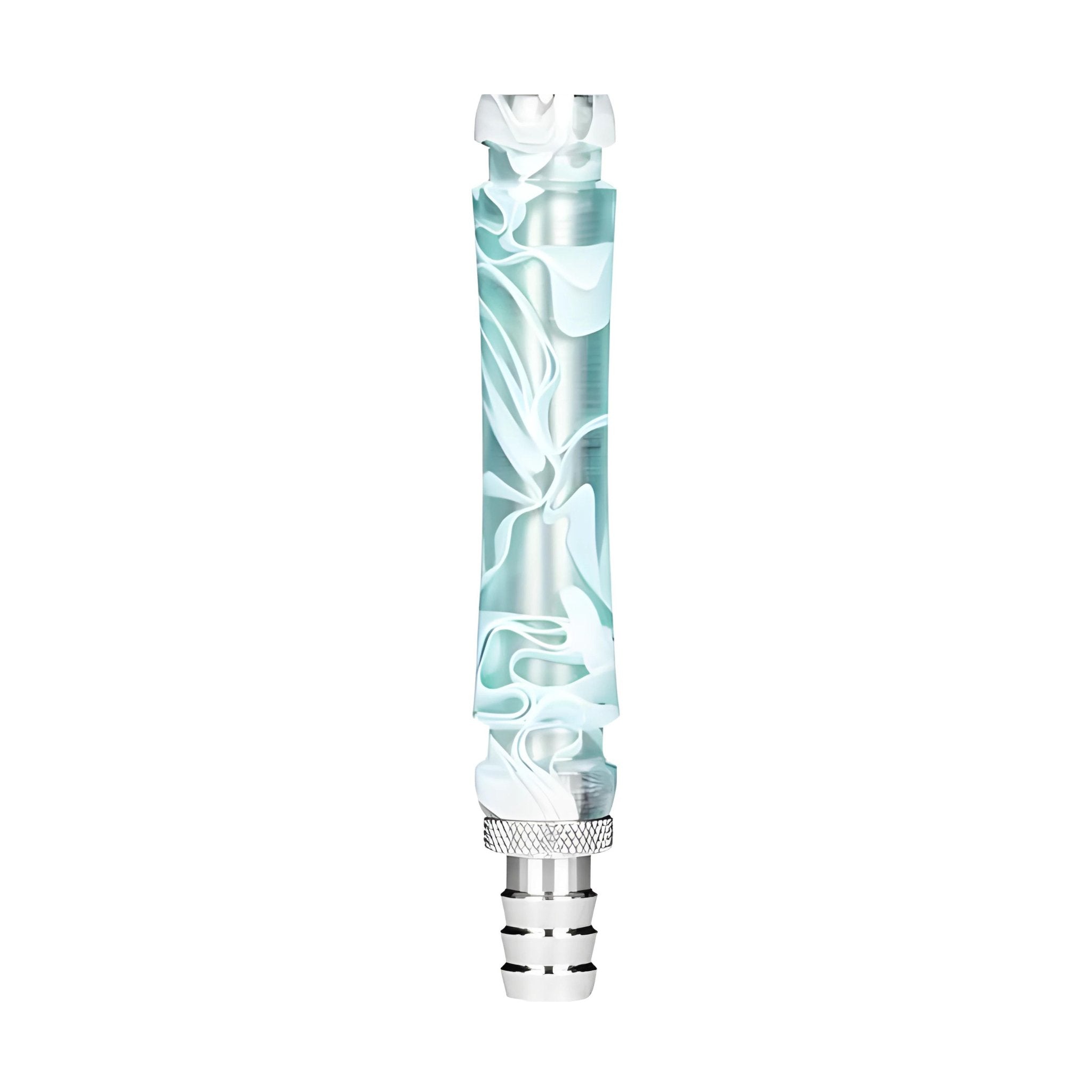 Moze Stainless Steel Mouthpiece with Wavy Mint Epoxy Resin - Detailed View