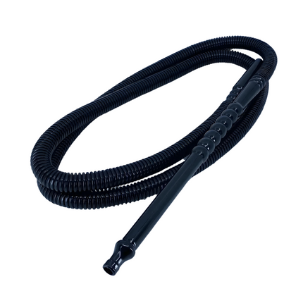 Sleek black disposable hookah hose available at The Premium Way, perfect for stylish shisha lovers.