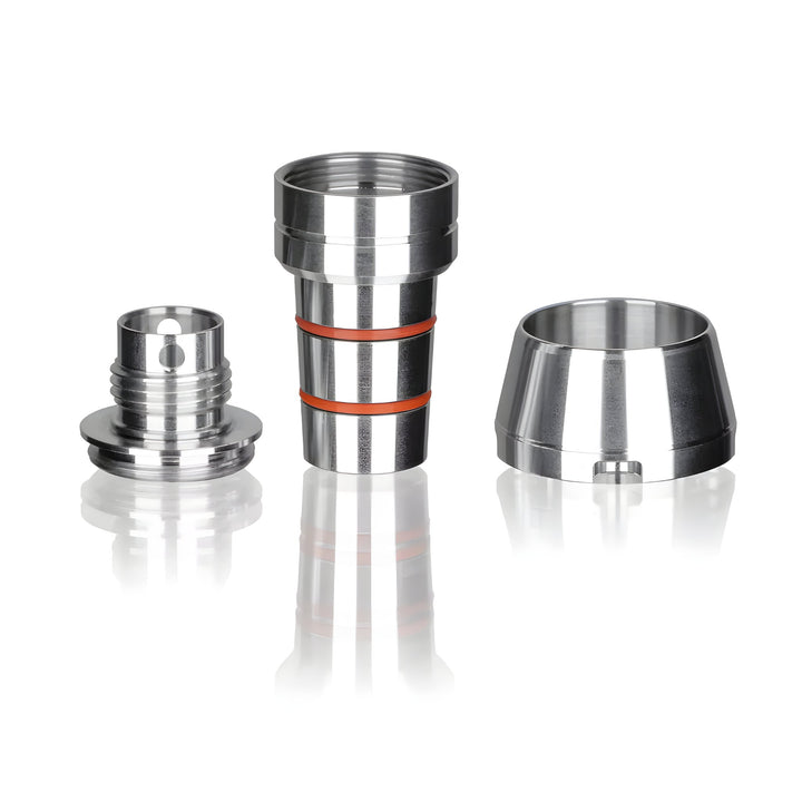 Stainless molasses catcher and blow-off adapter upgrade set for Steamulation Ultimate One hookah