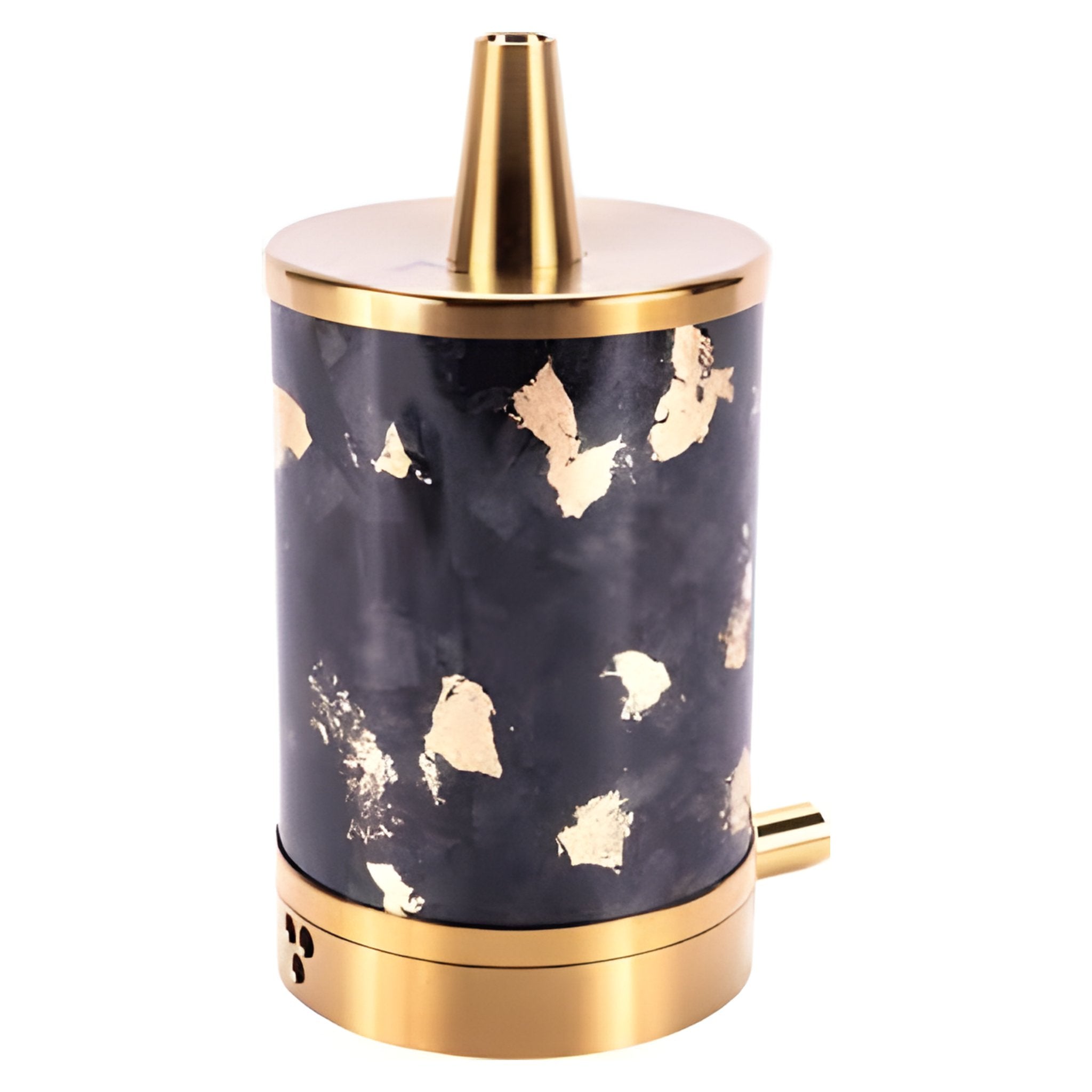 VYRO One Carbon Forged Gold Travel Shisha - Image 6 showcasing premium design and portability