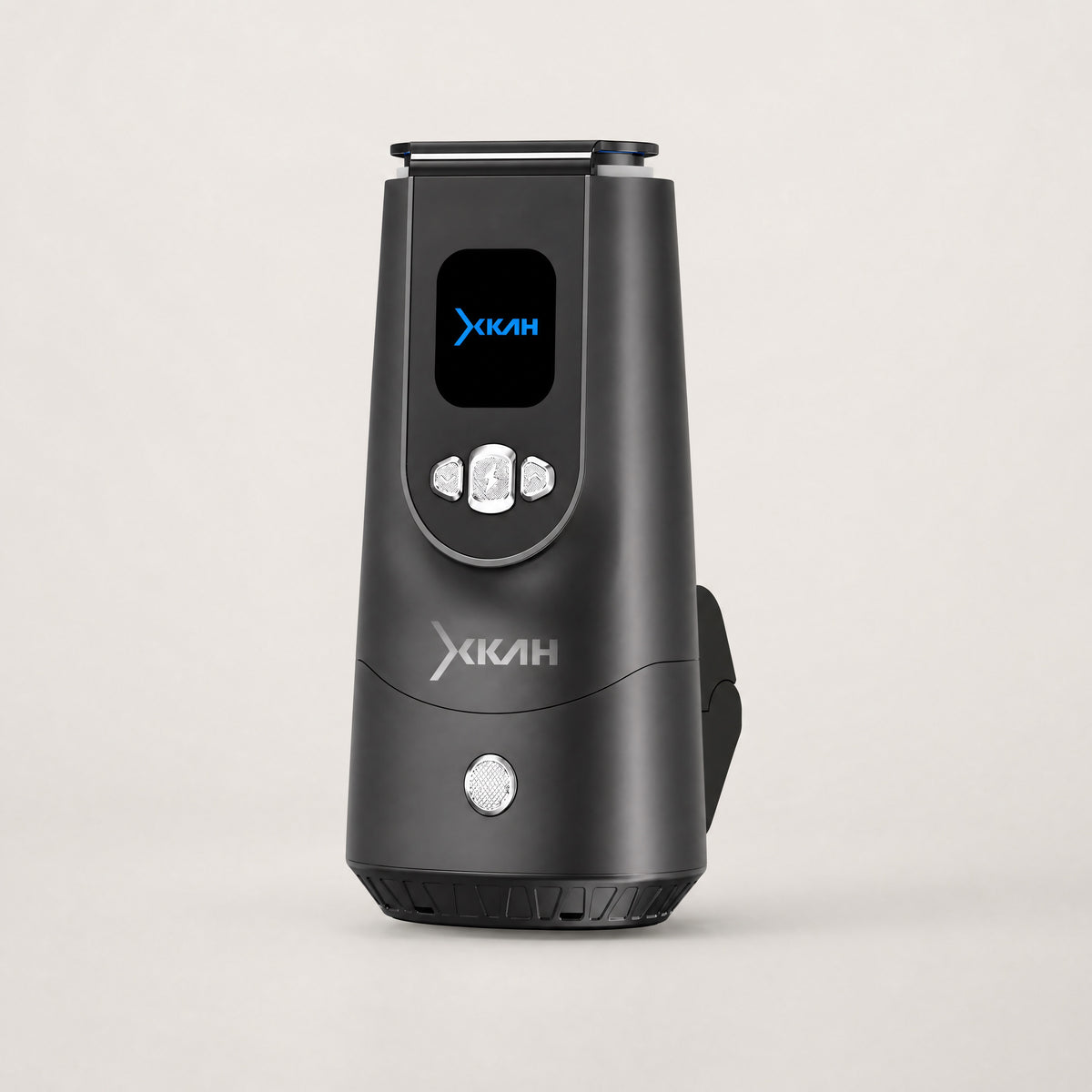 XKAH Pro Essentials Bundle eHMD — graphite finish, idle OLED display, front three-quarter view., image 2 of 28