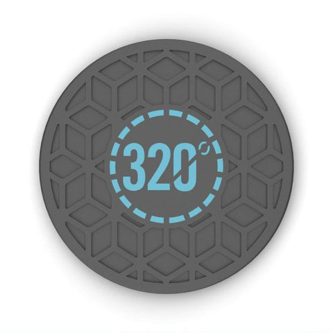 Top‑down view of 320° base mat
