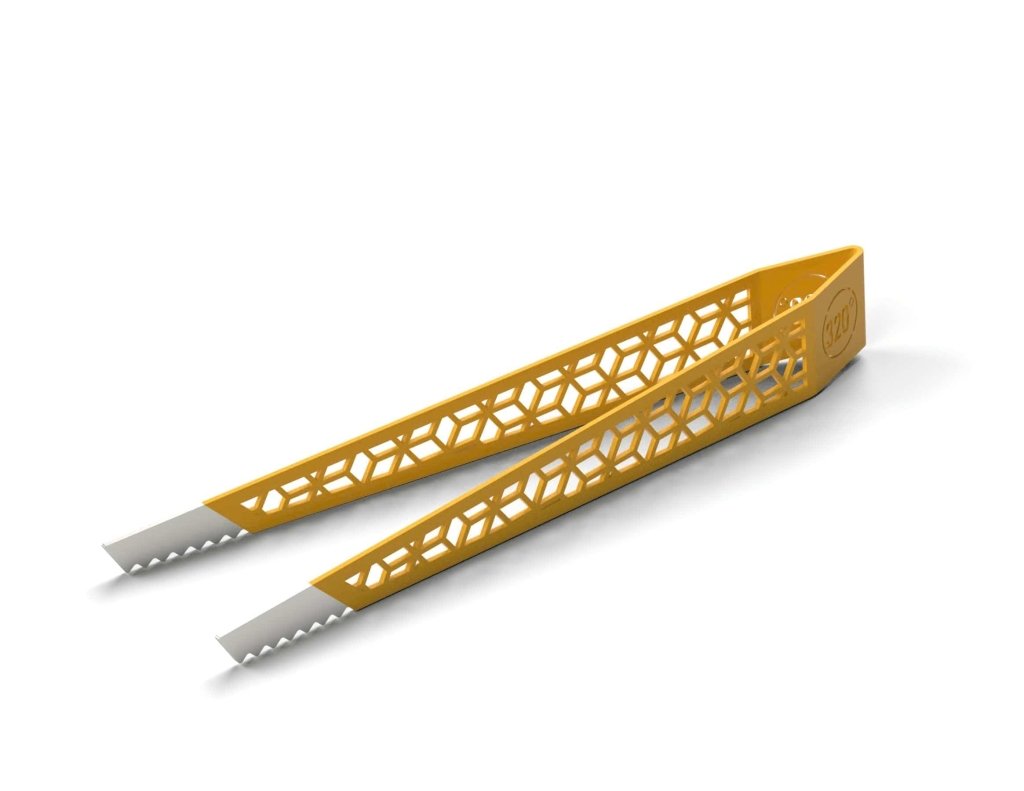 320° - 320° Shisha Stainless Steel Tongs - Gold - The Premium Way
