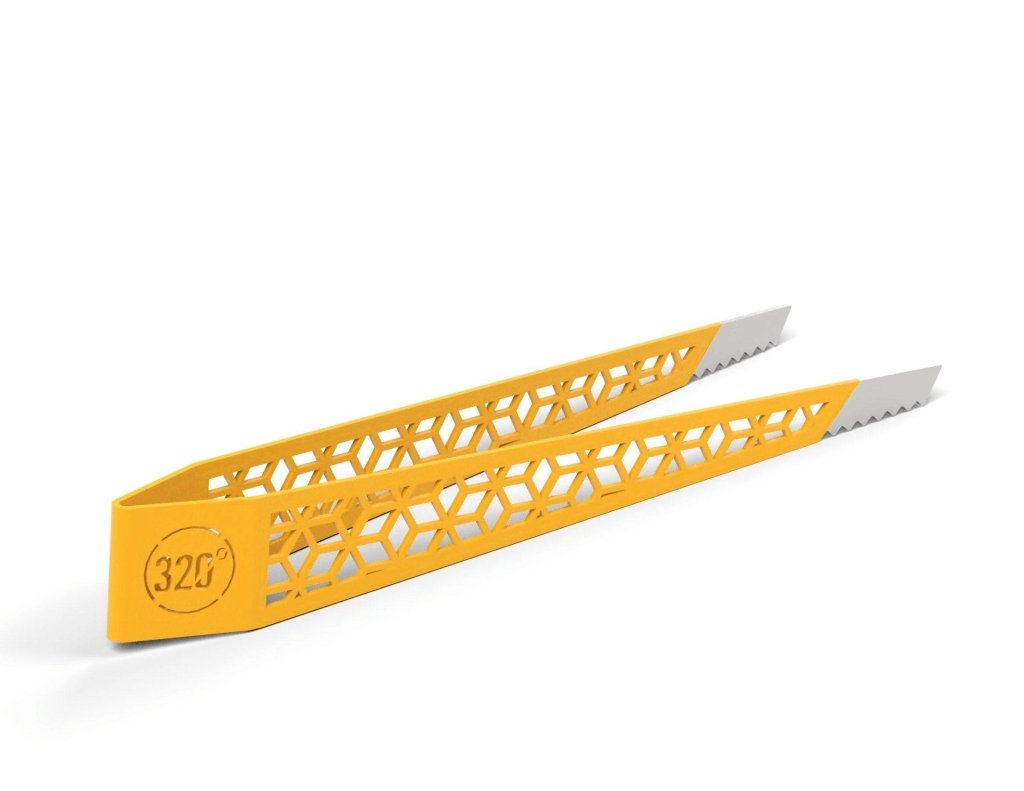 320° - 320° Shisha Stainless Steel Tongs - Gold - The Premium Way