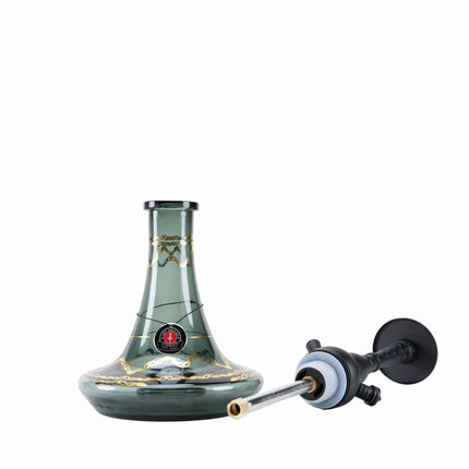 Amy Deluxe - Amy Deluxe - 118.01 - Jamilah Gold Clear Single Hose Hookah Set - The Premium Way
