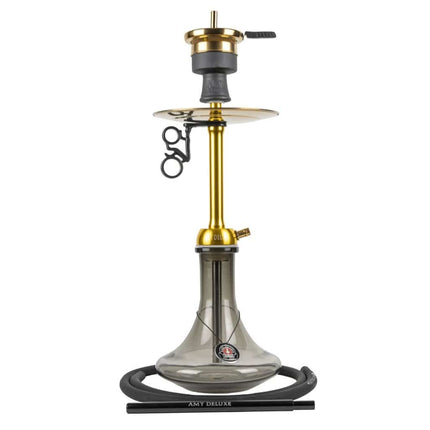 Amy Deluxe - Amy Deluxe - Alu Sleek S Gold Black Hookah - The Premium Way