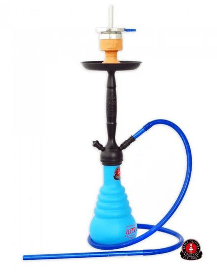 Amy Deluxe - Amy Deluxe - Cityscape 690 - Black on Blue Hookah Set - The Premium Way