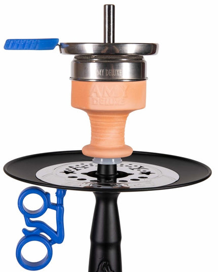 Amy Deluxe - Amy Deluxe - Cityscape 690 Black on White Hookah Set - The Premium Way
