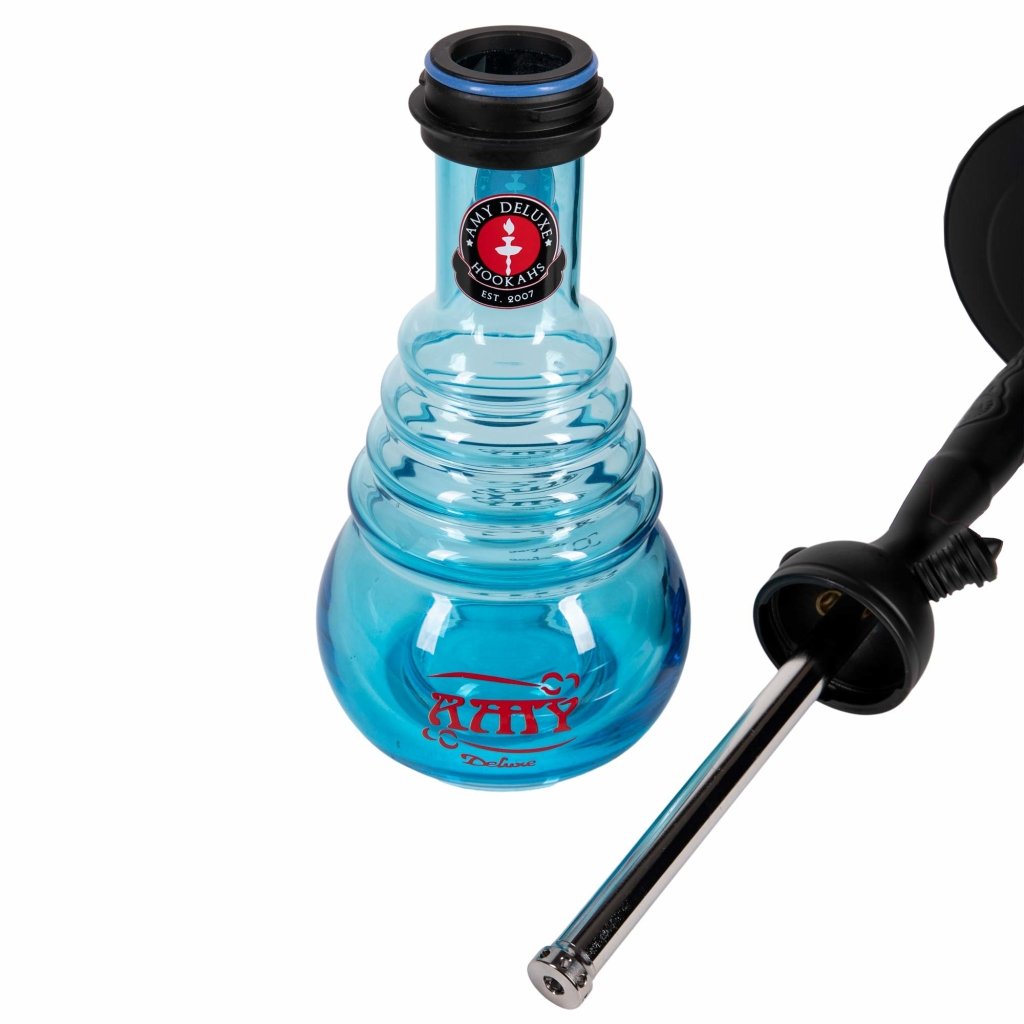 Amy Deluxe - Amy Deluxe - Cityscape 690 Black on White Hookah Set - The Premium Way