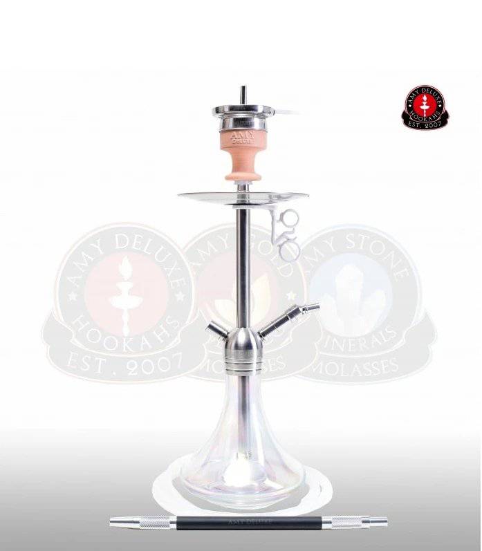 Amy Deluxe - Amy Deluxe - German SS13 Little Stick Steel Rainbow Clear Hookah Kit - The Premium Way