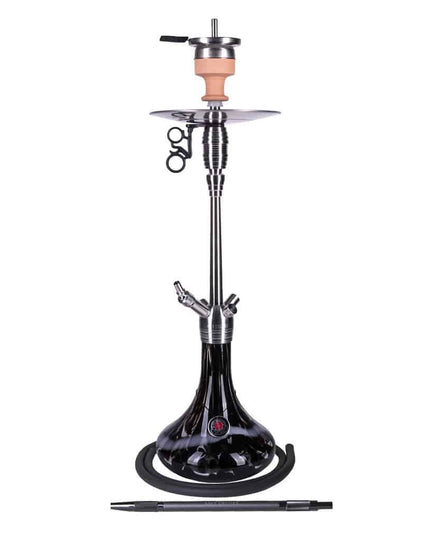 Amy Deluxe - Amy Deluxe - Large Rainbow Black Shisha Kit SS05 Feather Steel - The Premium Way