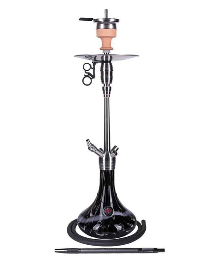 Amy Deluxe - Amy Deluxe - Large Rainbow Black Shisha Kit SS05 Feather Steel - The Premium Way