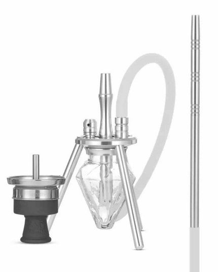 Amy Deluxe - Amy Deluxe - Luna SS - Small Stainless Steel Hookah 001.03 - The Premium Way