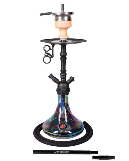 Amy Deluxe - Amy Deluxe - Middle Globe R Rainbow Black Edition Hookah 056R - The Premium Way