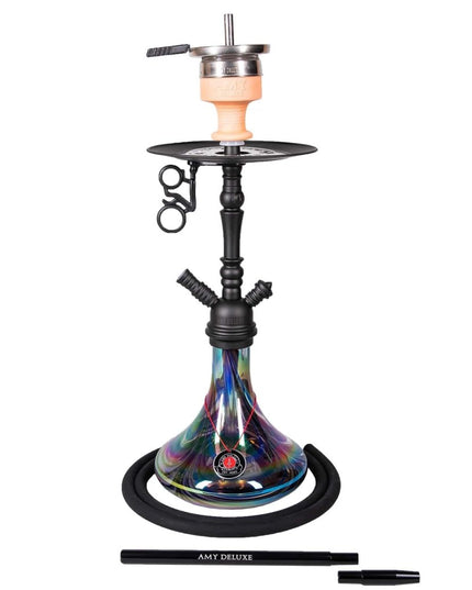 Amy Deluxe - Amy Deluxe - Middle Globe R Rainbow Black Edition Hookah 056R - The Premium Way