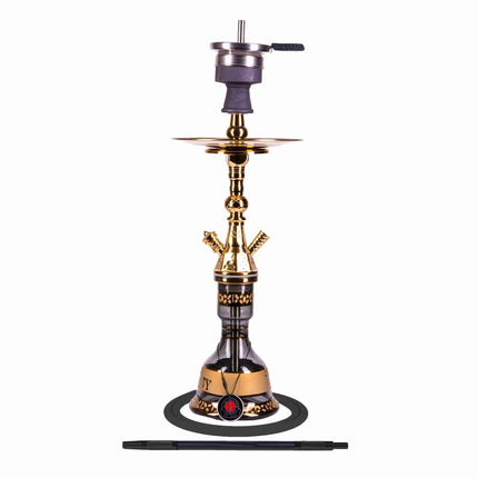 Amy Deluxe - Amy Deluxe - Mini Harfi - Gold Black Shisha Set 67cm - The Premium Way