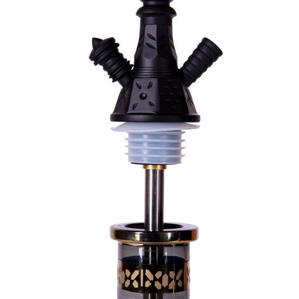Amy Deluxe - Amy Deluxe - Mini Harfi - Gold Black Shisha Set 67cm - The Premium Way