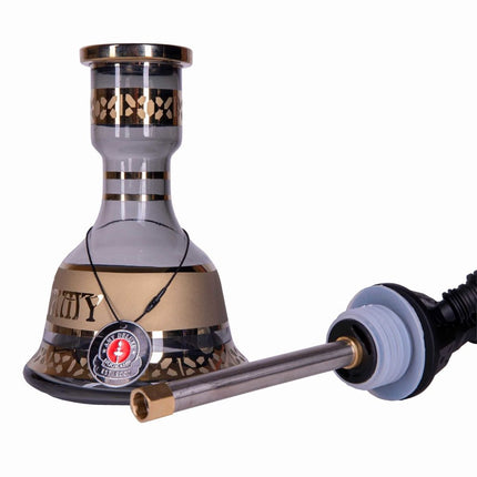 Amy Deluxe - Amy Deluxe - Mini Harfi - Gold Black Shisha Set 67cm - The Premium Way