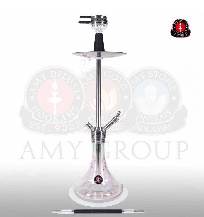 Amy Deluxe - Amy Deluxe - Rainbow Clear Stainless Steel Hookah Set SS09R - The Premium Way