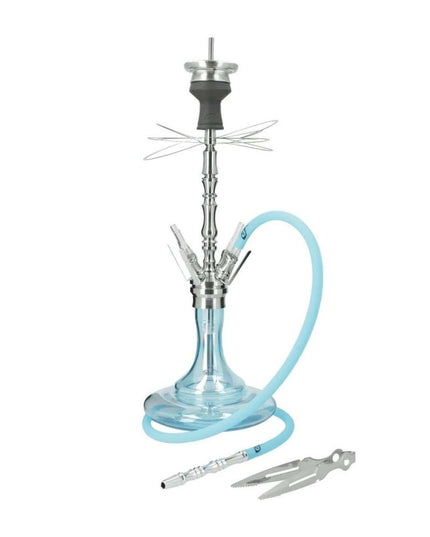 ARYF - ARYF Gloria 4 Shisha Multi-Hose Shiny Blue Complete Kit - The Premium Way