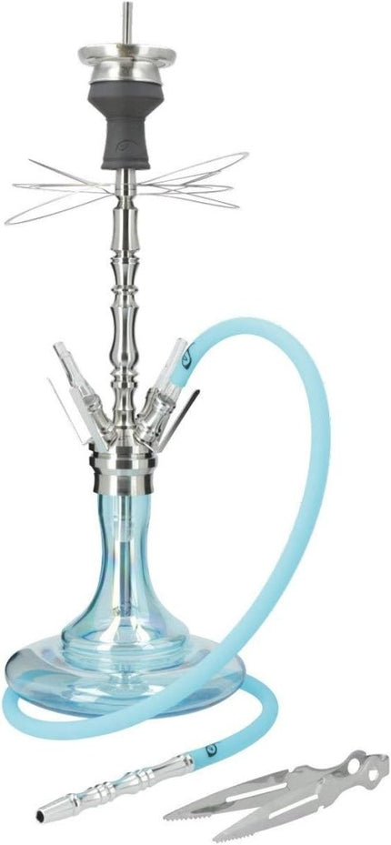 ARYF - ARYF Gloria 4 Shisha Multi-Hose Shiny Blue Complete Kit - The Premium Way