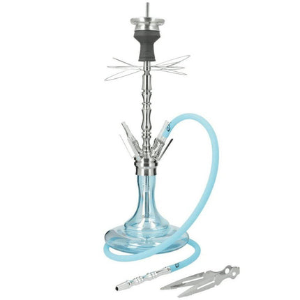 ARYF - ARYF Gloria 4 Shisha Multi-Hose Shiny Blue Complete Kit - The Premium Way