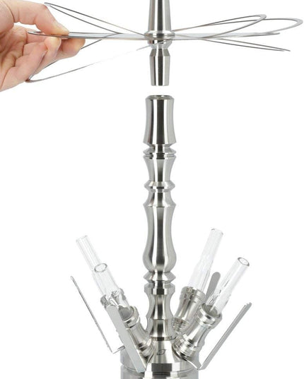 ARYF - ARYF Gloria 4 Shisha Multi-Hose Shiny Blue Complete Kit - The Premium Way